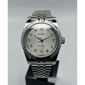 Custom Seiko Mod • White Lines No Date Arabic DJ • 39mm